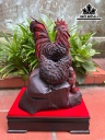 Tượng Gia Đình Gà Phong Thủy Gỗ Trắc Cao 35 Ngang 25 Sâu 28 (cm)