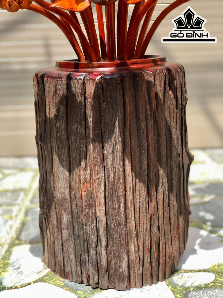 Bình Hoa Sen Gỗ Hương Cao 100 Ngang 61 Sâu 40 (cm)