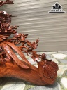 Tượng Phu Thê Viên Mãn Gỗ Hương Cao 49 Ngang 50 Sâu 26 (cm)