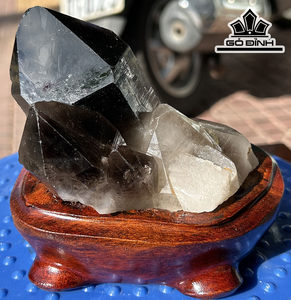 Tinh Thể Đá Thạch Anh Khói ( Smoky Quartz ) Cao 10 Ngang 12 (cm) 805gr