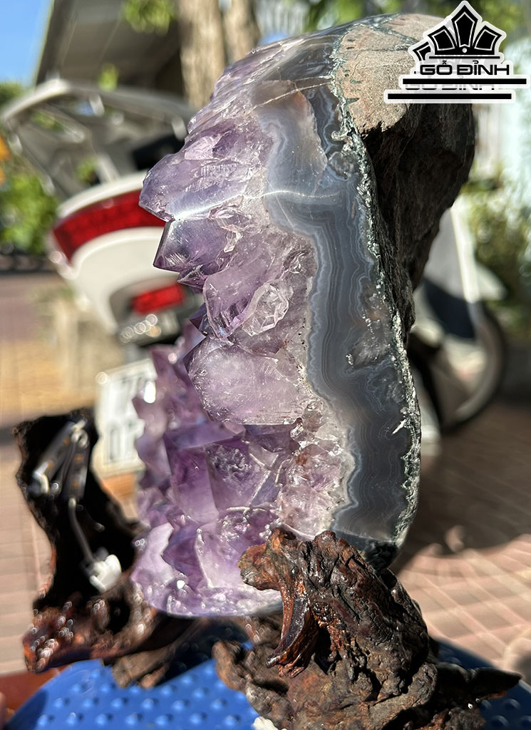 Tinh Thể Đá Thạch Anh Tím Cao 28 Ngang 35 (cm) 5,9kg