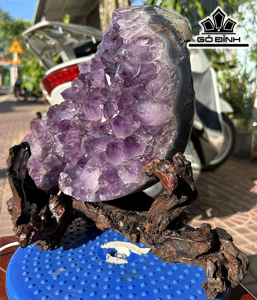 Tinh Thể Đá Thạch Anh Tím Cao 28 Ngang 35 (cm) 5,9kg