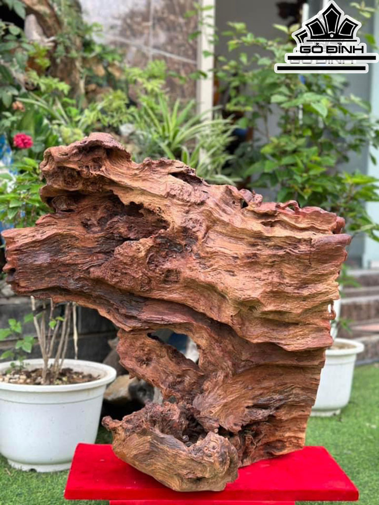 Tượng Phật Bà Quan Âm Gỗ Nu Hương Cao 62 Ngang 60 Sâu 28 (cm)