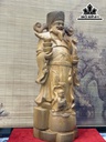 Tượng Thần Tài Gỗ Ngọc Am Cao 70 Ngang 27 Sâu 24 (cm)