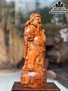 Tượng Thần Tài Gỗ Sưa Cao 29 Ngang 12 Sâu 9 (cm)