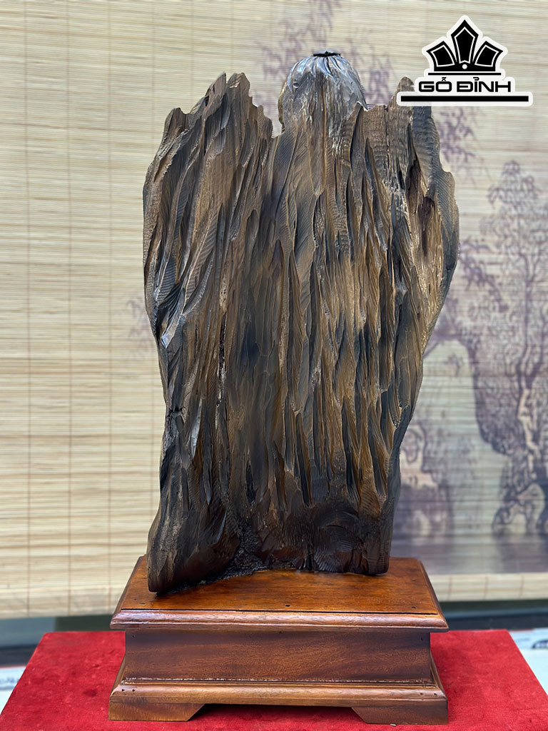 Tượng Thần Trà Gỗ Lũa Bách Xanh Cao 51 Ngang 30 Sâu 17 (cm)
