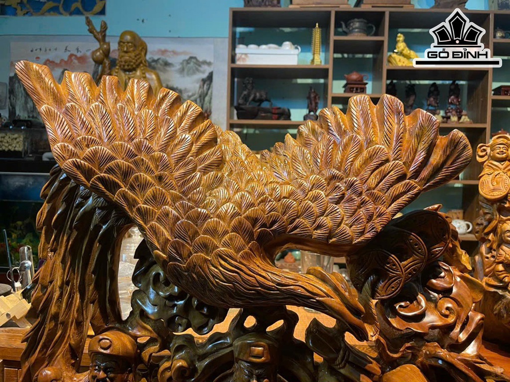 Tượng Phúc Lộc Thọ (Tam Đa) Gỗ Xá Xị Cao 86 Ngang 66 Sâu 20 (cm)