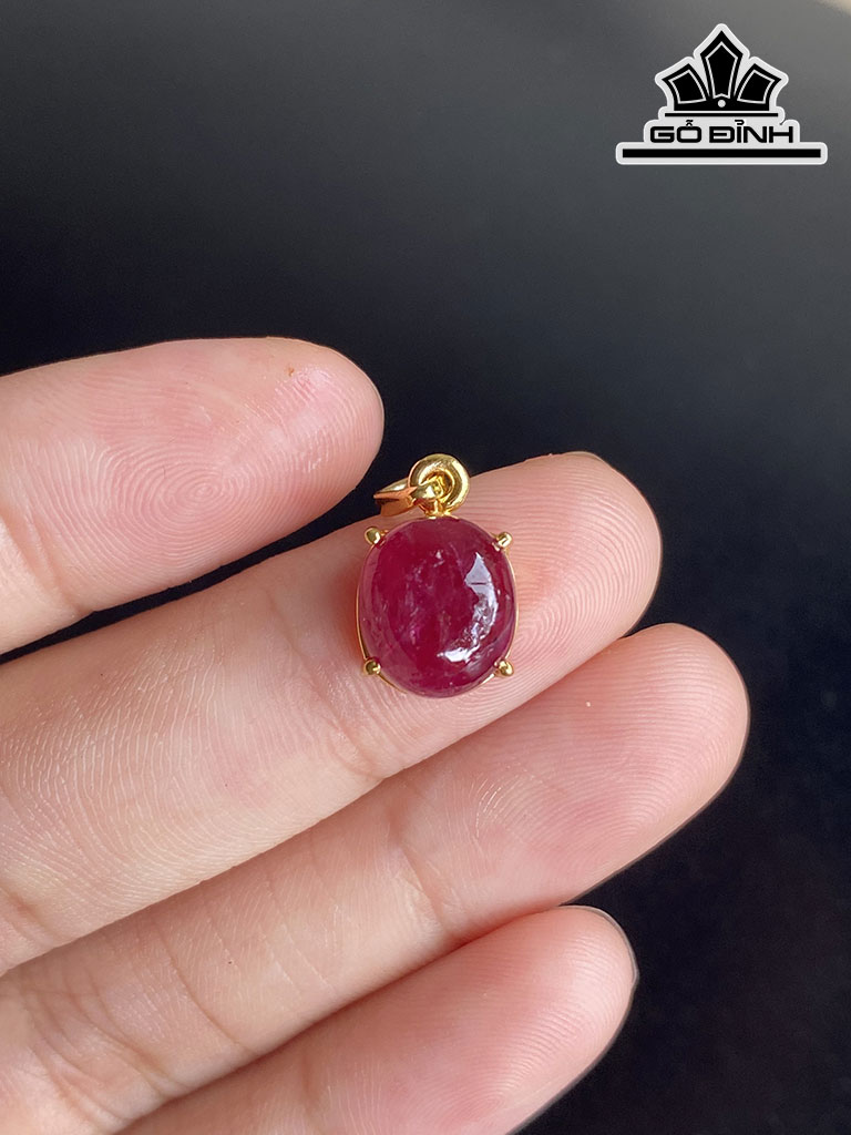 Mặt Dây Chuyền Đá Ruby 3cts