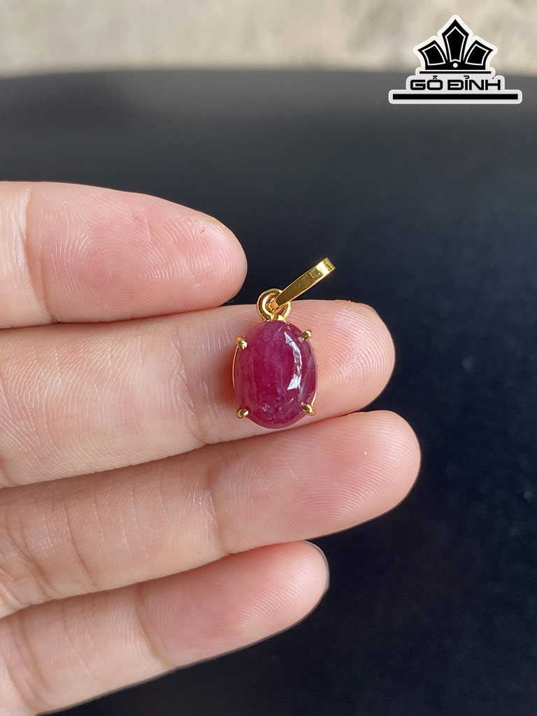 Mặt Dây Chuyền Đá Ruby 3cts