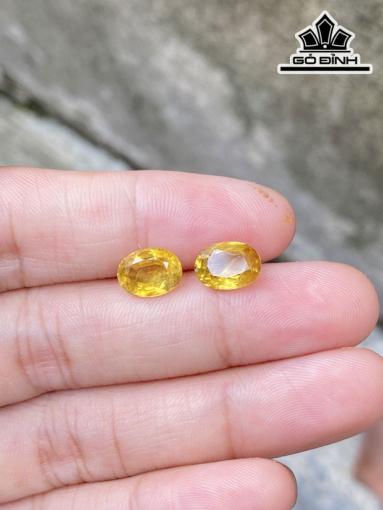 Viên Ngọc Đá Sapphire Vàng 3,75cts