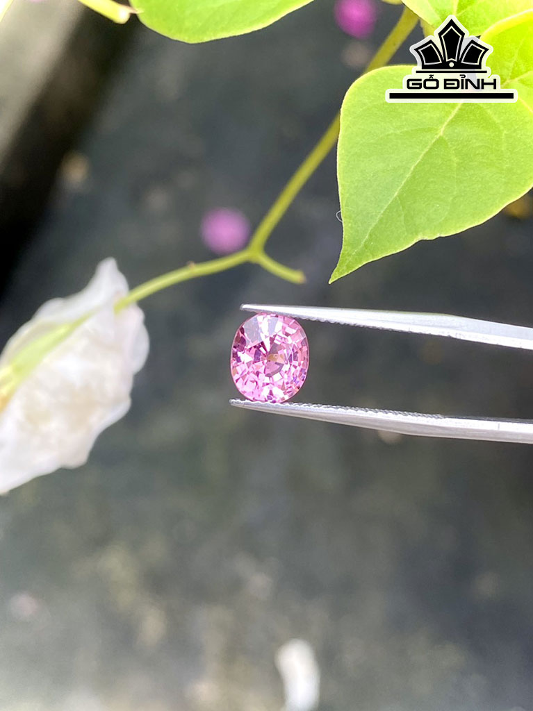 Viên Ngọc Đá Spinel Hồng Cao 8 Ngang 6,8 Sâu 4,9 (mm) 1,86cts