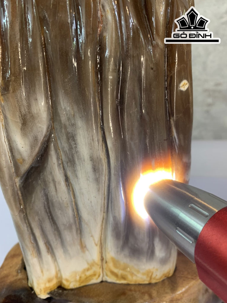 Tác Phẩm Gỗ Hóa Thạch Cao 36 Ngang 33 (cm) 3kg