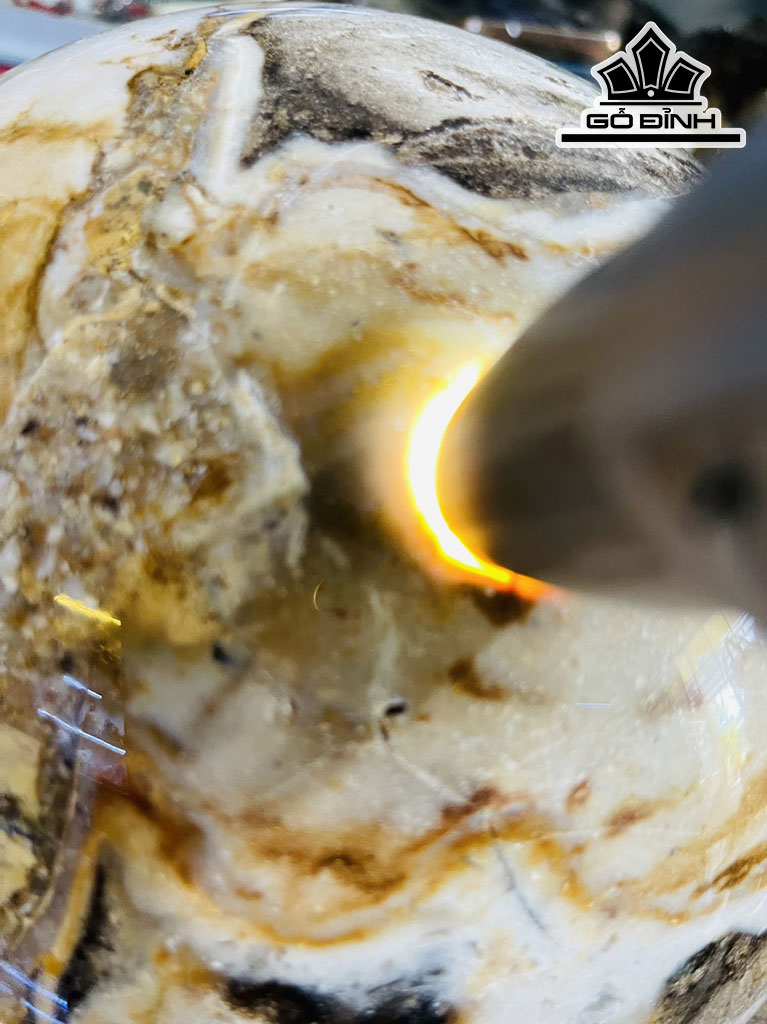 Bi Cầu Gỗ Hóa Thạch Đường Kính 24 (cm) 16kg