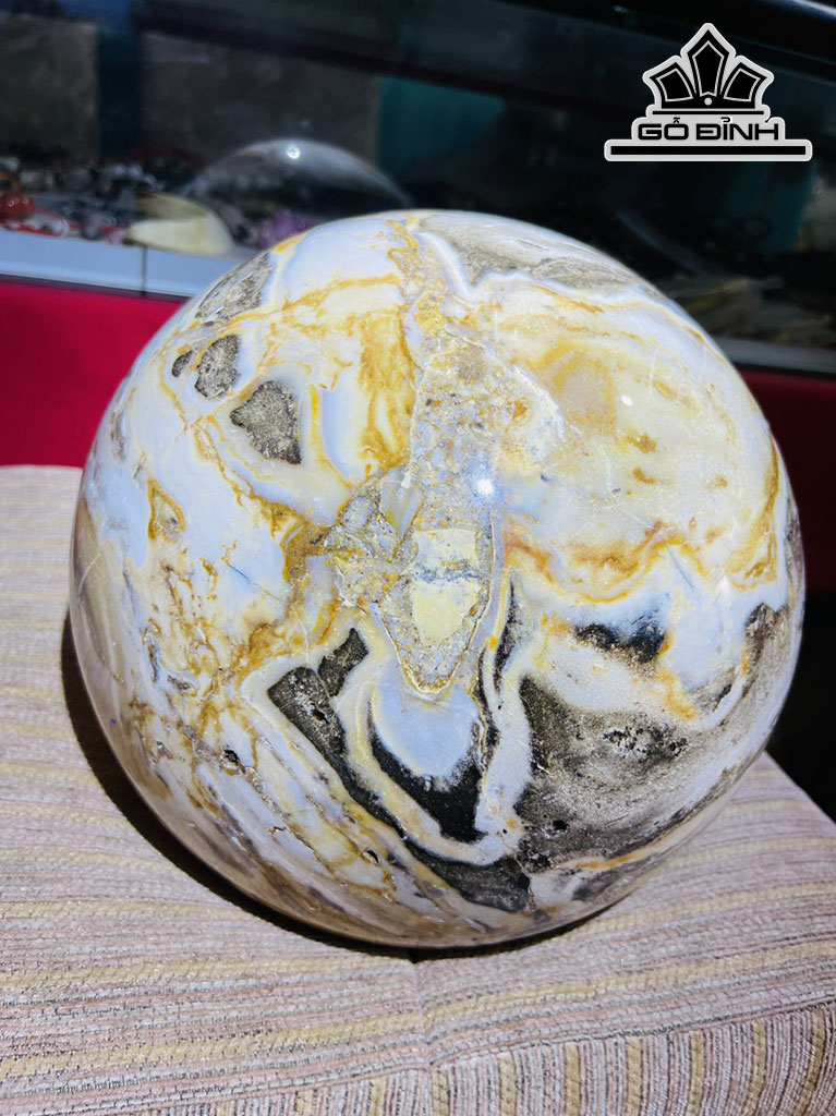 Bi Cầu Gỗ Hóa Thạch Đường Kính 24 (cm) 16kg