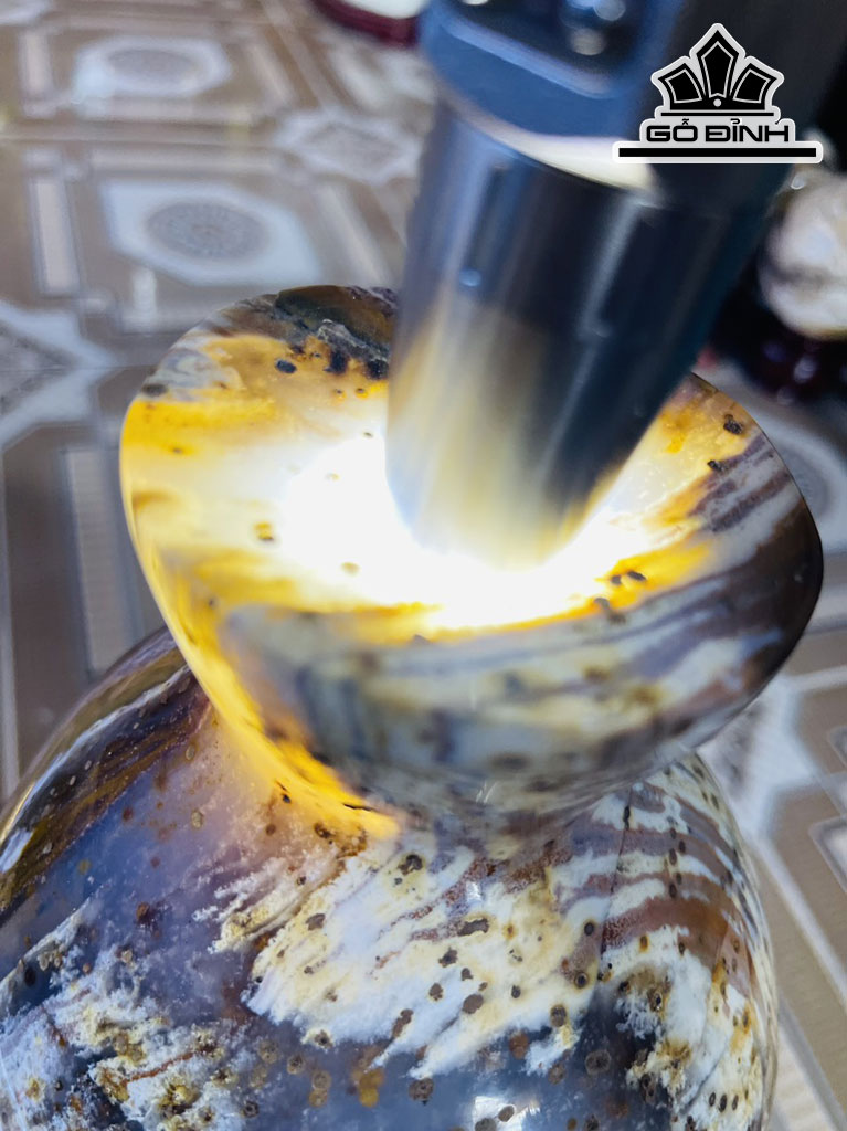 Tác Phẩm Bình Đá Mã Não Cao 40 Ngang 19 (cm) 15,2kg