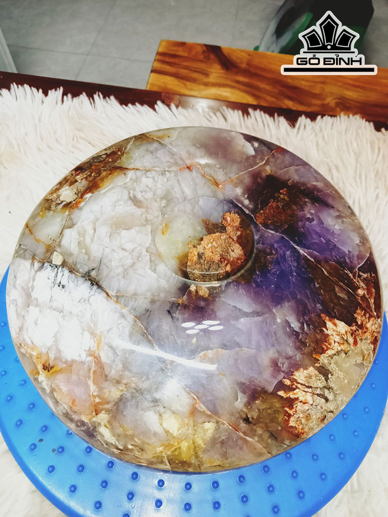 Chum Phú Quý Đá Mã Não Cao 8 Ngang 19 (cm) 4,6kg