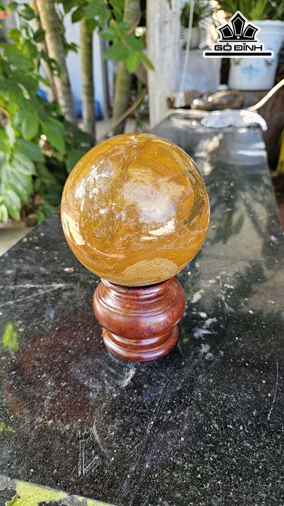 Bi Cầu Đá Canxedon Đường Kính 11 (cm) 2,6kg