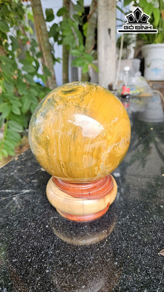 Bi Cầu Đá Canxedon Đường Kính 15 (cm) 4,9kg