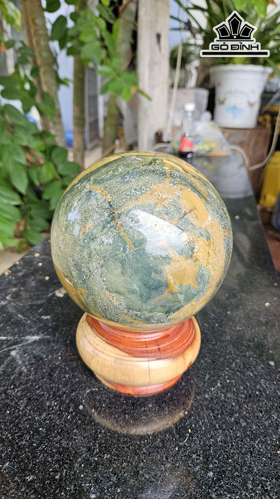 Bi Cầu Đá Canxedon Đường Kính 15 (cm) 4,9kg