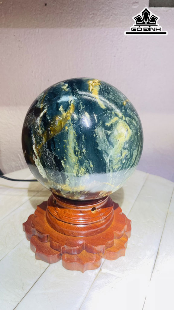 Bi Cầu Đá Canxedon Đường Kính 14 (cm) 2,6kg