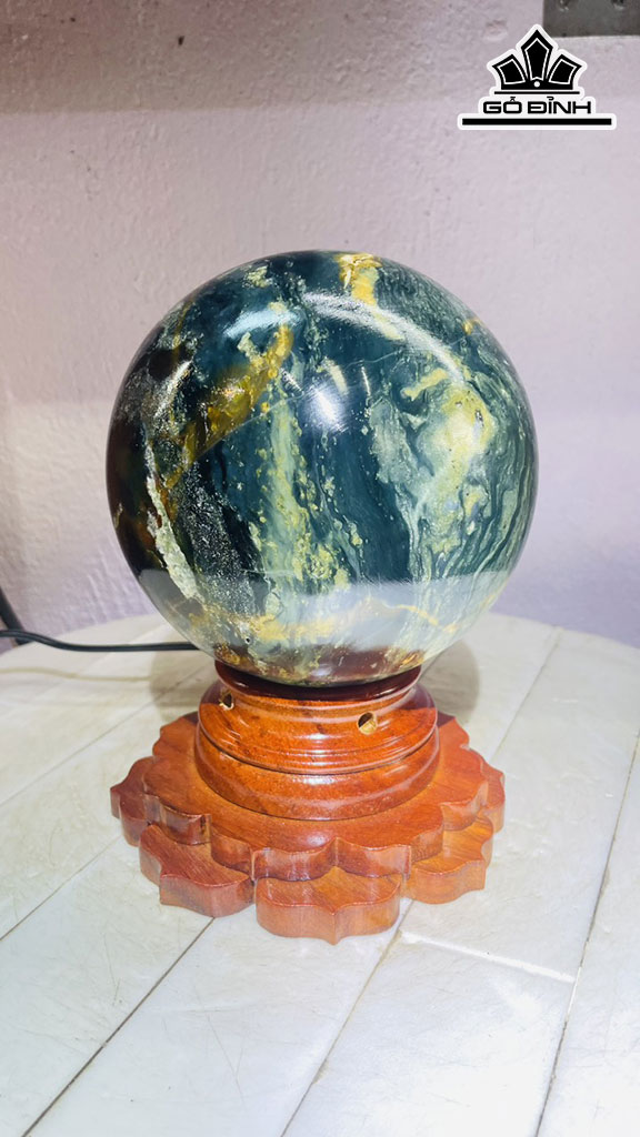 Bi Cầu Đá Canxedon Đường Kính 14 (cm) 2,6kg