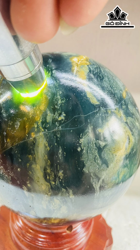 Bi Cầu Đá Canxedon Đường Kính 14 (cm) 2,6kg