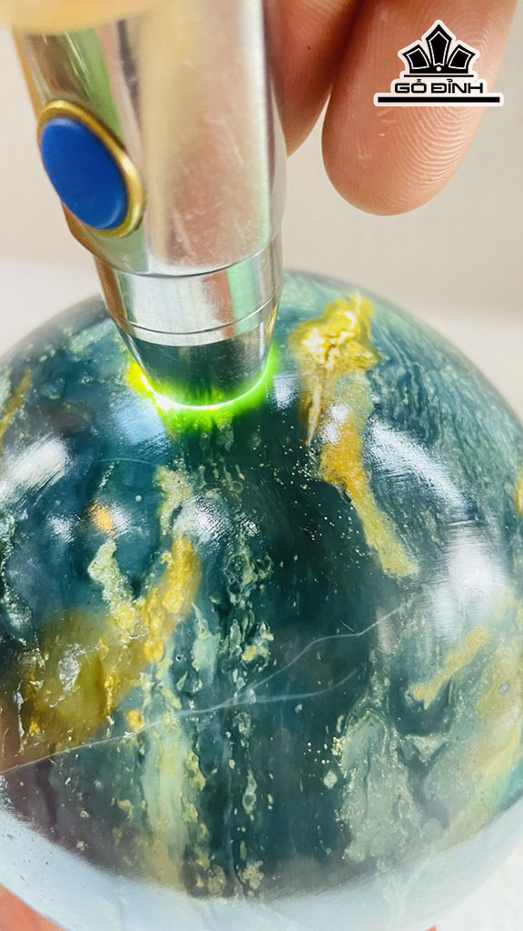 Bi Cầu Đá Canxedon Đường Kính 14 (cm) 2,6kg