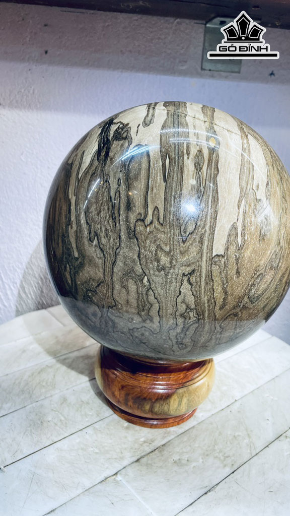 Bi Cầu Gỗ Hóa Thạch Đường Kính 22 (cm) 11kg