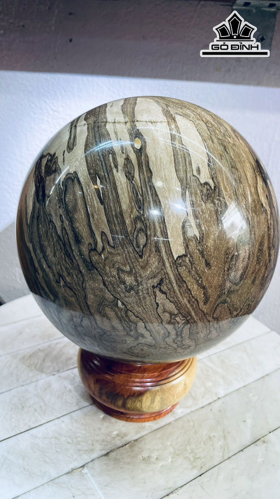 Bi Cầu Gỗ Hóa Thạch Đường Kính 22 (cm) 11kg