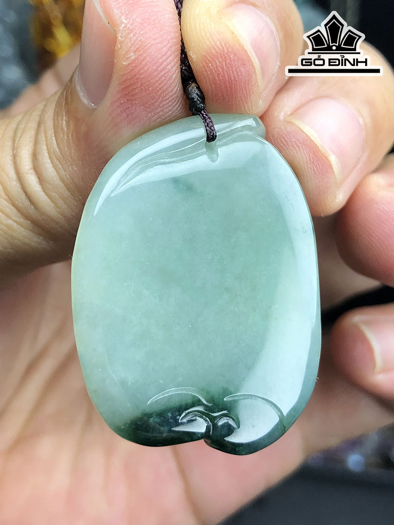 Mặt Dây Chuyền Hoa Sen Đá Cẩm Thạch Cao 37 Ngang 27 Sâu 6,6 (mm) 13,6gr