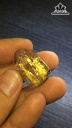 Mặt Dây Chuyền Hoàng Thần Tài Đá Thạch Anh Tóc Vàng Cao 22,8 Ngang 15 Sâu 8,8 (mm) 5,8gr