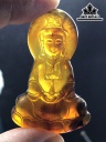 Mặt Dây Chuyền Quan Âm Đá Hổ Phách Cao 49,6 Ngang 31,6 Sâu 11,3 (mm) 8,9gr