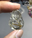 Mặt Dây Di Lặc Đá Thạch Anh Tóc Vàng Cao 26,5 Ngang 20,5 Sâu 7 (mm) 5,2gr