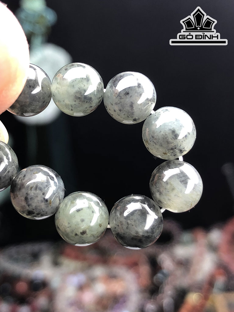 Vòng Tay Đá Cẩm Thạch Đen Đường Kính Hạt 8 (mm) 20,5gr