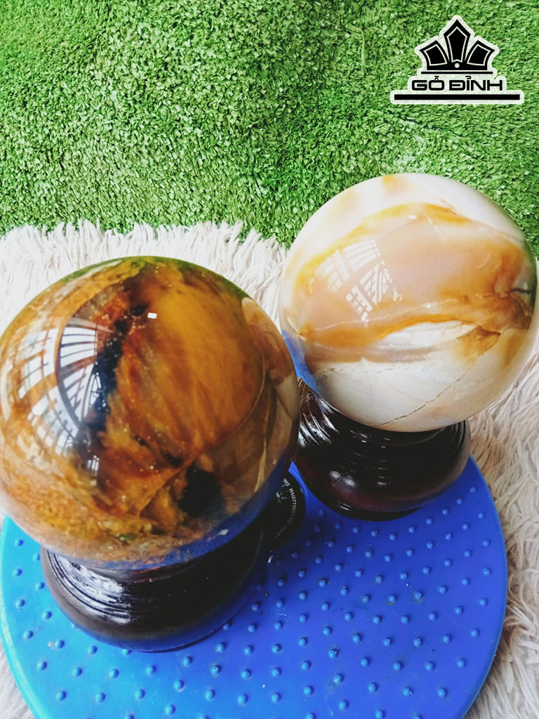 Bi Cầu Gỗ Hóa Ngọc Đường Kính 10 (cm) 3kg