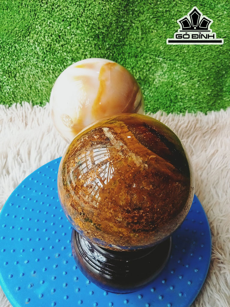 Bi Cầu Gỗ Hóa Ngọc Đường Kính 10 (cm) 3kg