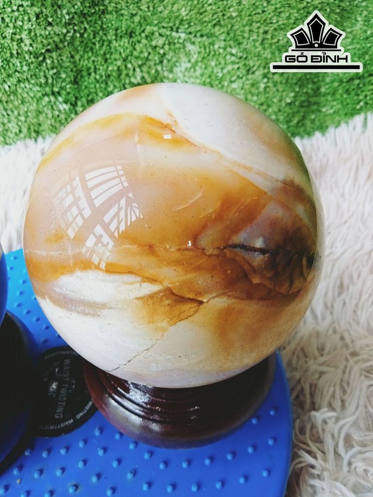 Bi Cầu Gỗ Hóa Ngọc Đường Kính 10 (cm) 3kg