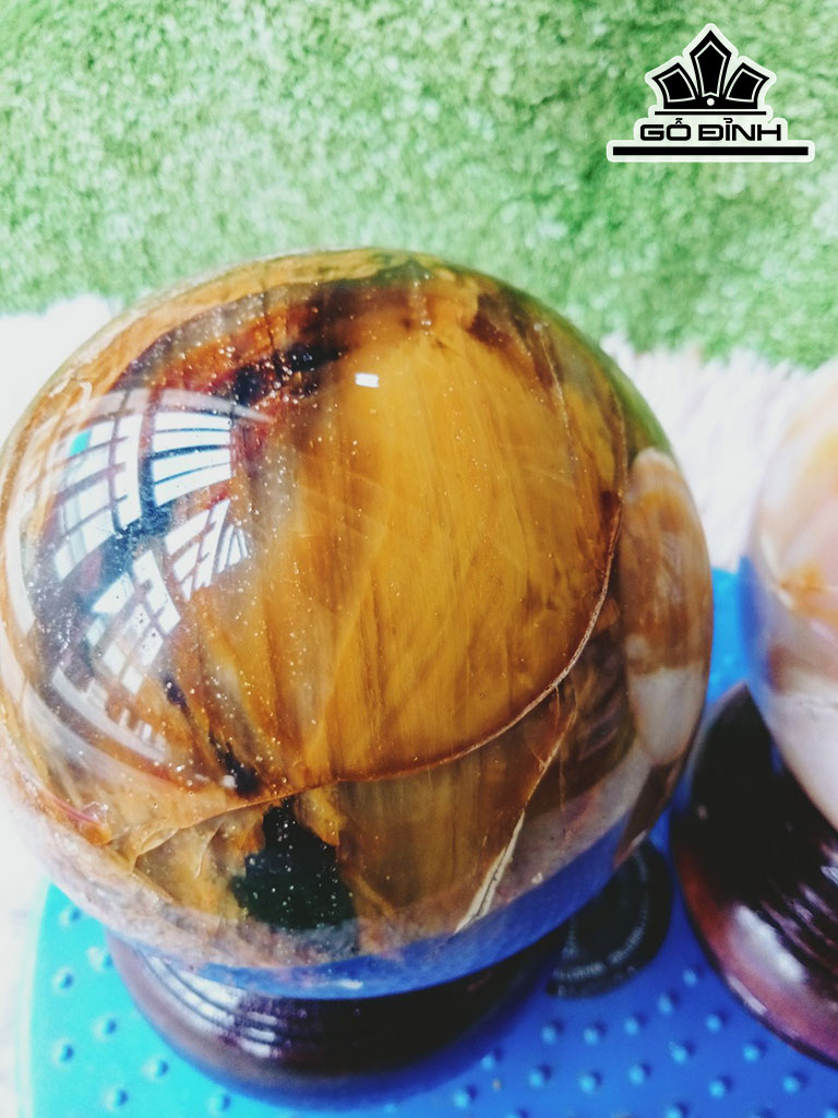 Bi Cầu Gỗ Hóa Ngọc Đường Kính 10 (cm) 3kg