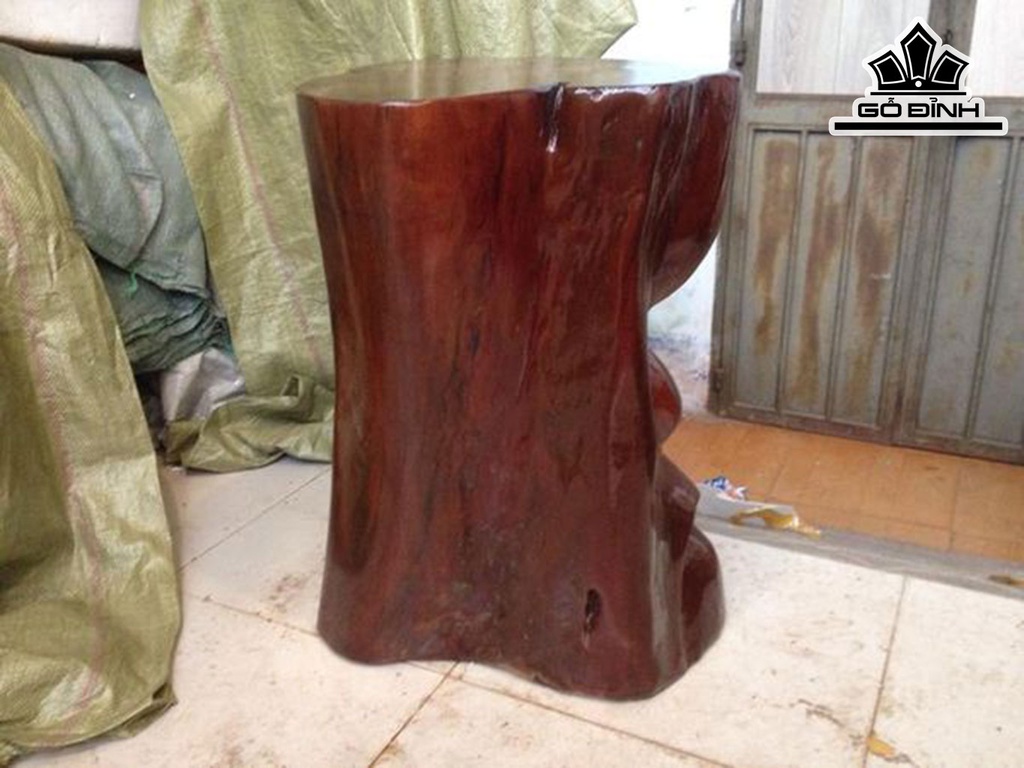 Đôn Gỗ, Đôn Gốc Cây Gỗ Hương Cao 59 Ngang 52 Sâu 48 Mặt 44-41 (cm) DH805