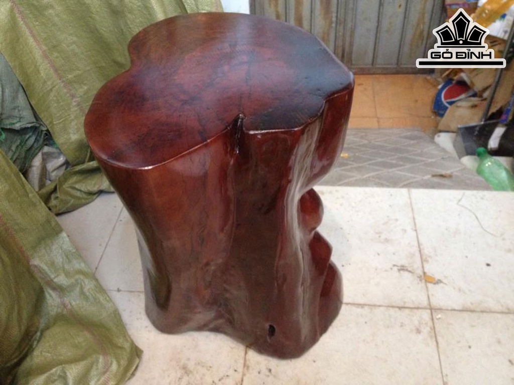 Đôn Gỗ, Đôn Gốc Cây Gỗ Hương Cao 59 Ngang 52 Sâu 48 Mặt 44-41 (cm) DH805