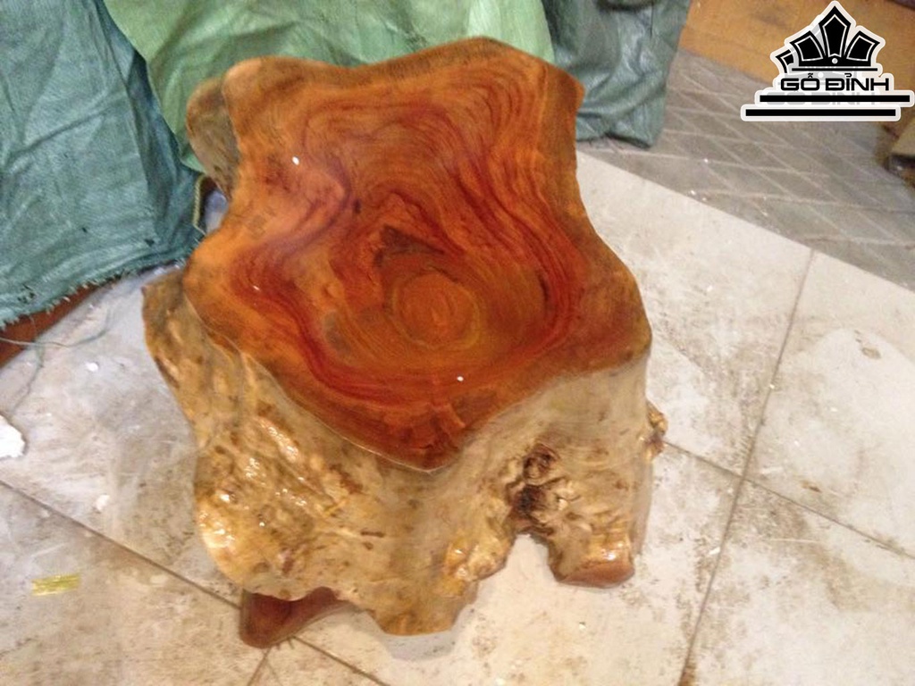 Đôn Gỗ, Đôn Gốc Cây Gỗ Nu Xá Xị Cao 40 Ngang 52 Sâu 48 Mặt 42-40 (cm) DX163