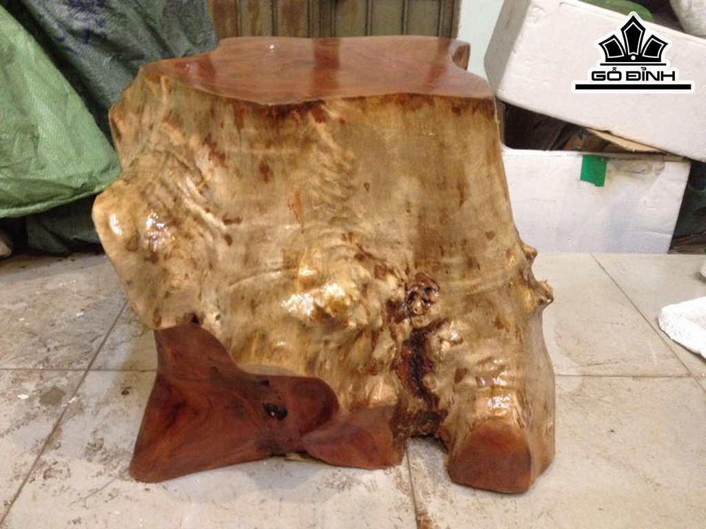 Đôn Gỗ, Đôn Gốc Cây Gỗ Nu Xá Xị Cao 40 Ngang 52 Sâu 48 Mặt 42-40 (cm) DX163