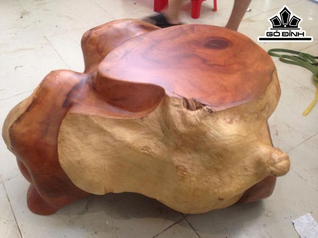 Đôn Gỗ, Gỗ Nu Xá Xị Cao 41 Ngang 78 Sâu 63 Mặt 42-35 (cm) DX225