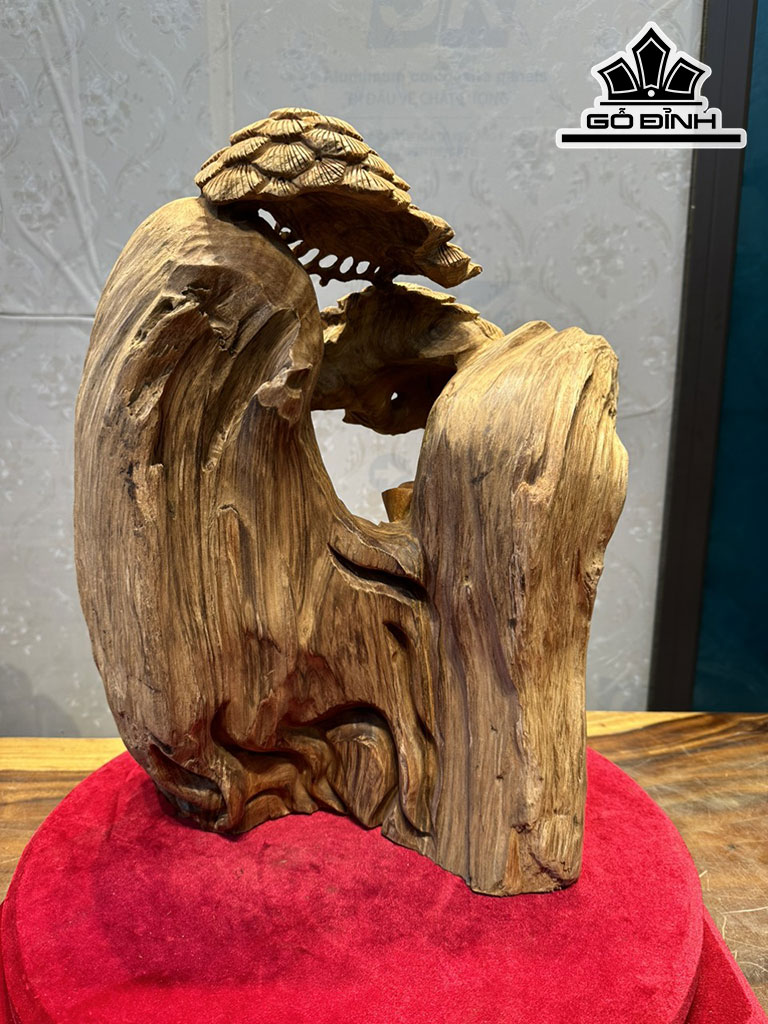 Tượng Phật Di Lặc Gỗ Ngọc Am Cao 48 Ngang 36 Sâu 30 (cm)