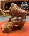 Tượng Bò Tót Gỗ Cẩm Cao 25 Ngang 26 Sâu 13 (cm)