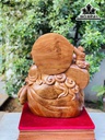 Tượng Phật Di Lặc Ngồi Bao Tiền Gỗ Nu Ngọc Am Cao 38 Ngang 35 Sâu 25 (cm)