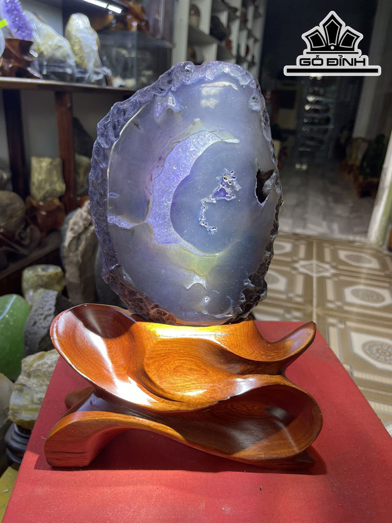 Tác Phẩm Cặp Đôi Đá Mã Não Cao 28 (cm) 2,8kg