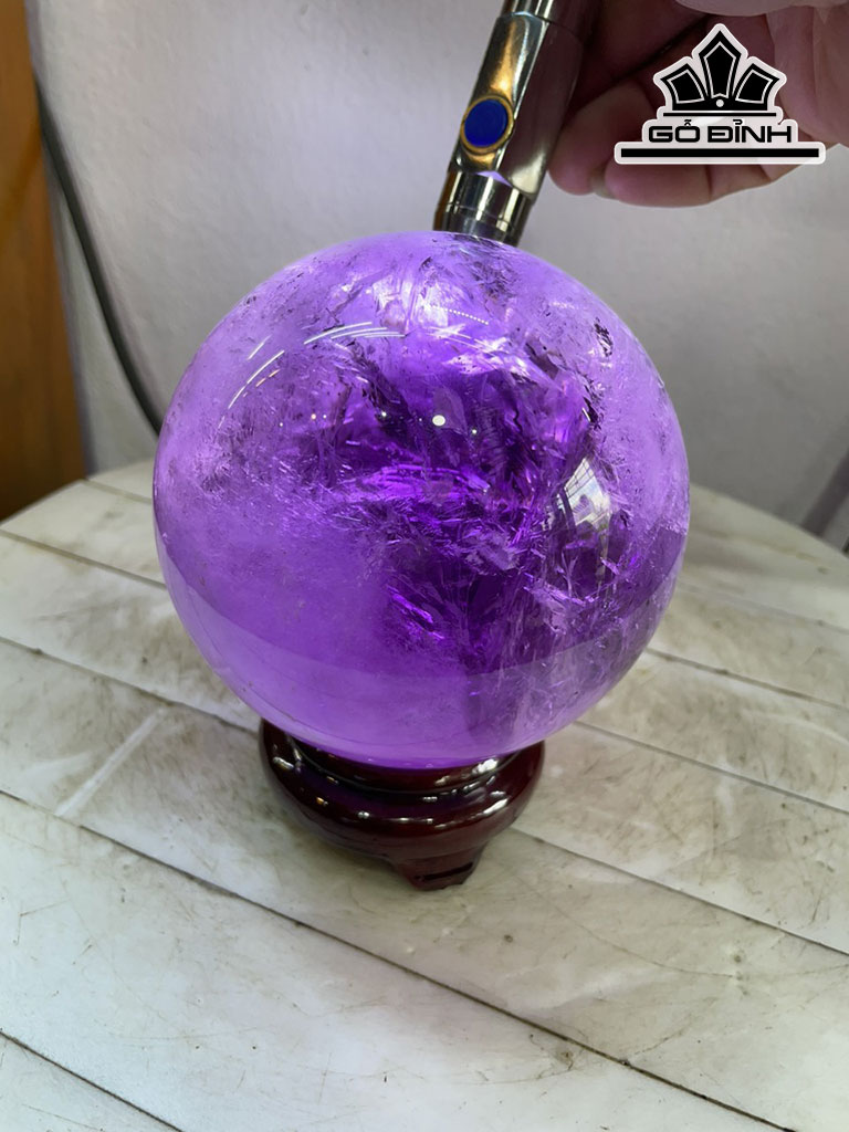 Bi Cầu Đá Thạch Anh Tím Đường Kính 12,5 (cm) 3kg