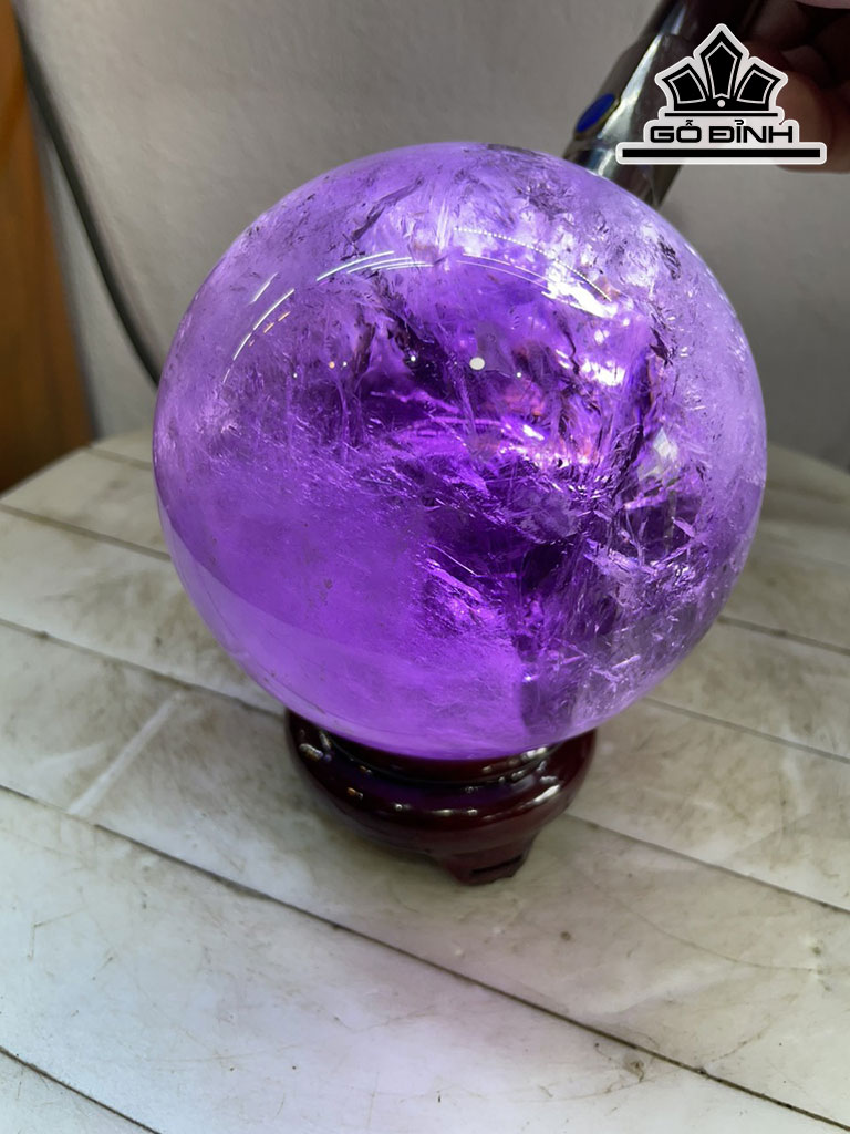 Bi Cầu Đá Thạch Anh Tím Đường Kính 12,5 (cm) 3kg