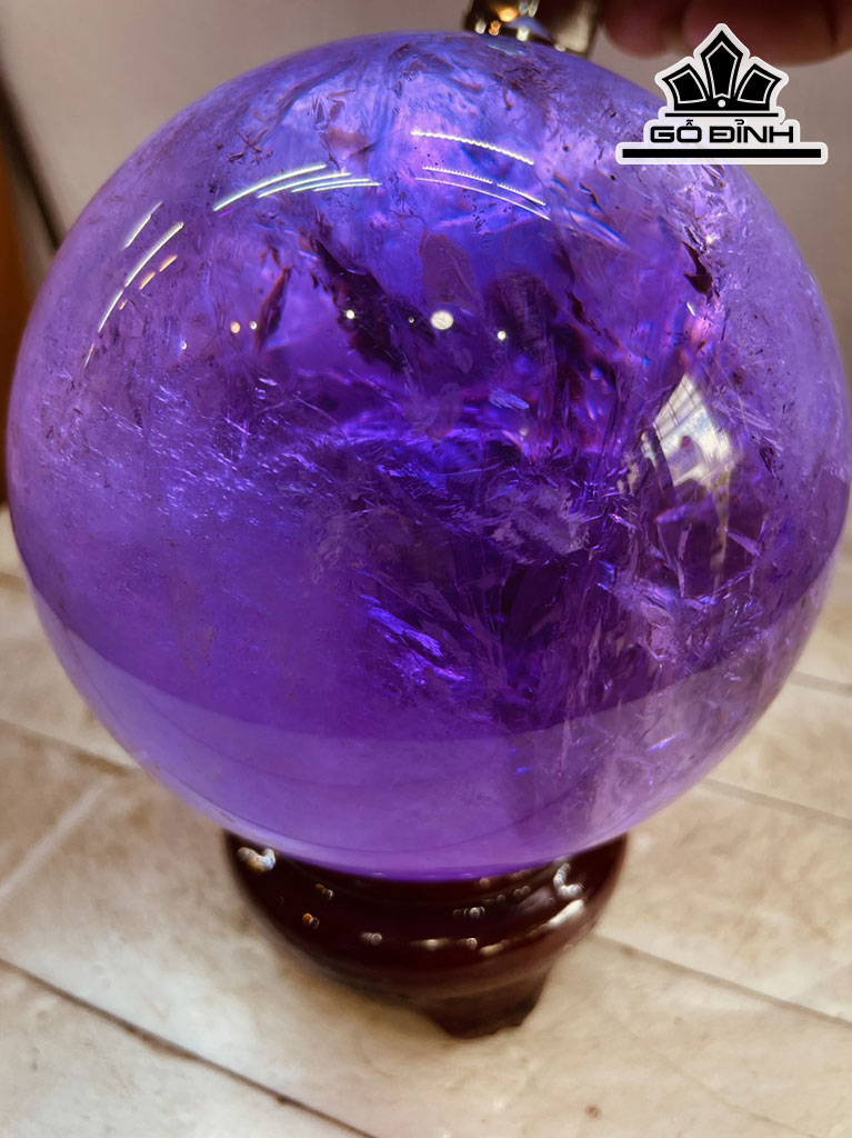 Bi Cầu Đá Thạch Anh Tím Đường Kính 12,5 (cm) 3kg